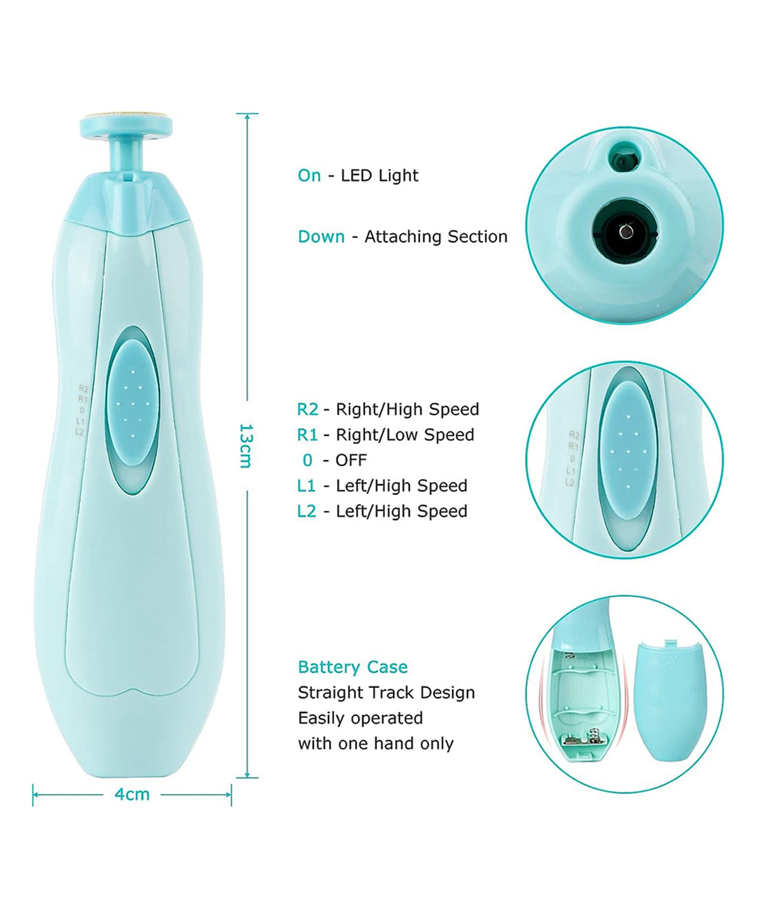 Baby Electric Nail Clipper – Painless & Safe for Newborns