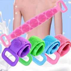 Silicone Body Scrubber Belt – Dual-Sided Bath & Massage Brush (Random Color) | Pack Of 2