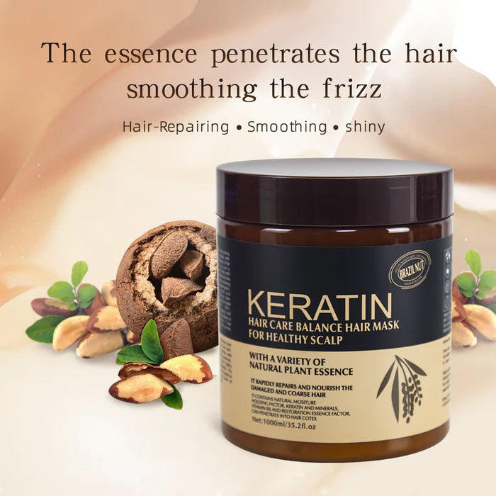 Deal Of 3 Keratin Hair Treatment | Hair Mask + Hair Shampoo + Hair Serum With Free Makeup Fixer